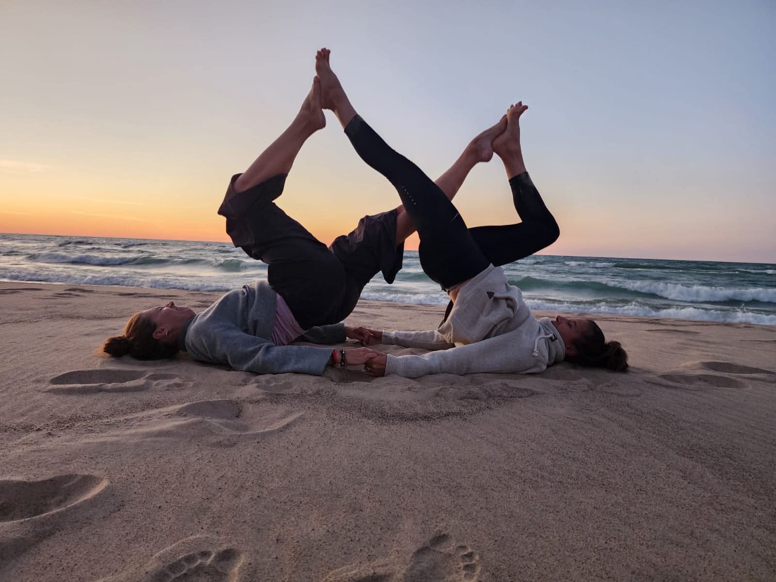 Yoga retreat — group practice together